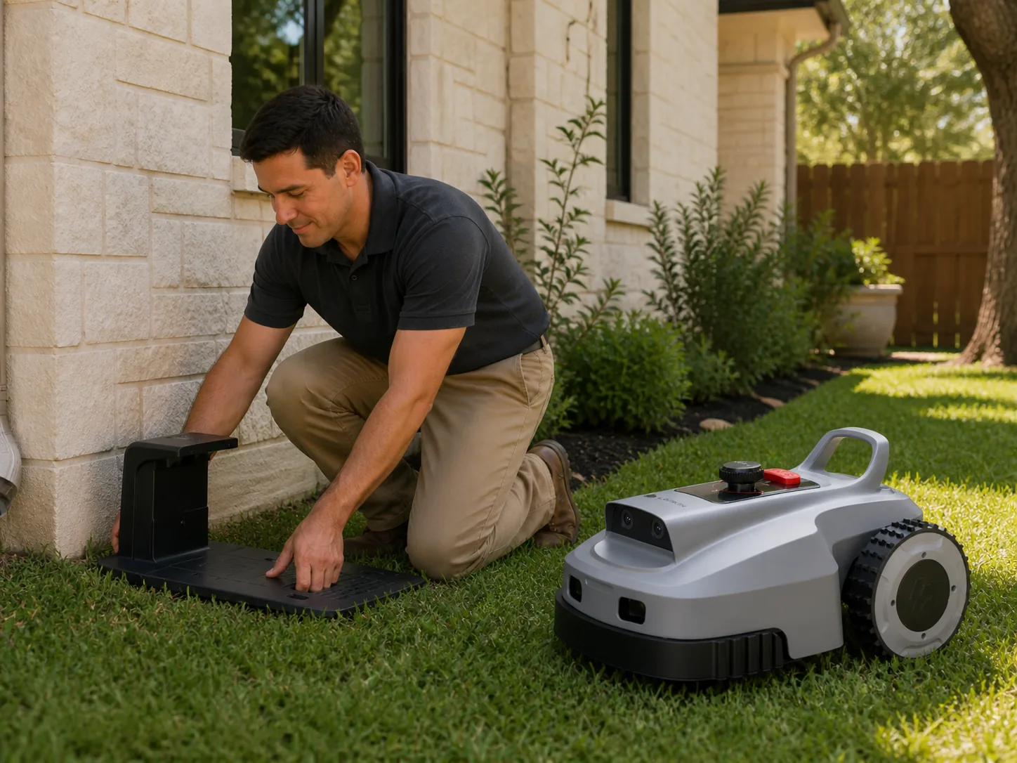 Inspecting the mower hardware and sensors