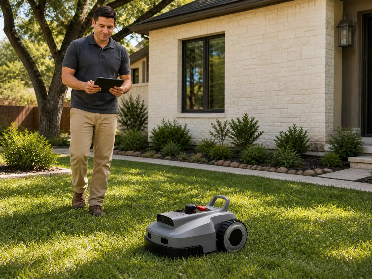 Running an on-site test mow